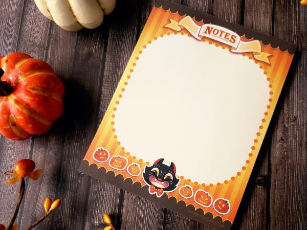 Halloween Cat Notepad picture