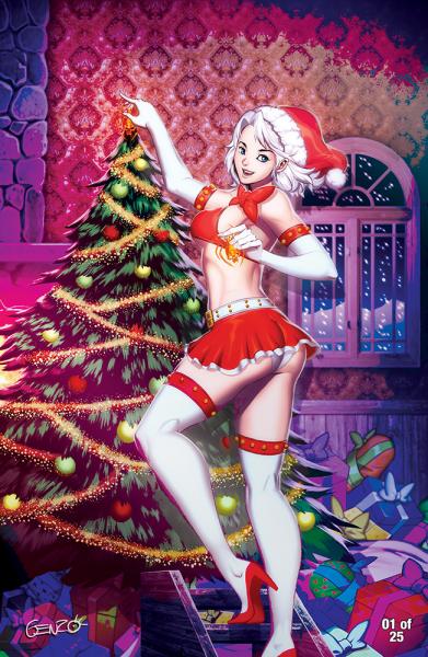 White Widow #3 Holiday 2019 Naughty - BRUSHED ALUMINUM METAL COVER picture