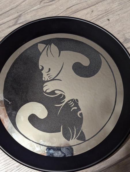 Laser-Etched Luna & Artemis Mirror | Sailor Moon-Inspired Wall DÃ©cor picture