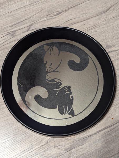 Laser-Etched Luna & Artemis Mirror | Sailor Moon-Inspired Wall DÃ©cor picture