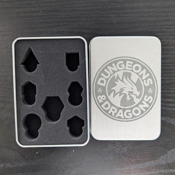 Dungeons & Dragons Starbucks Dice Box â€“ Laser Engraved Tin with Foam Inserts for Dice Storage picture