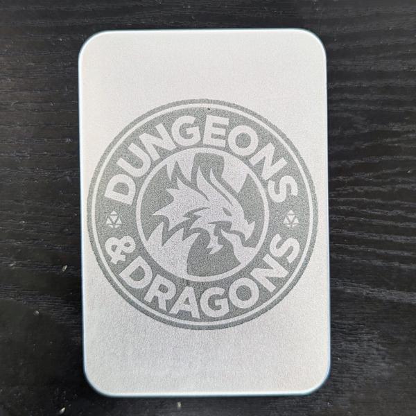 Dungeons & Dragons Starbucks Dice Box â€“ Laser Engraved Tin with Foam Inserts for Dice Storage picture