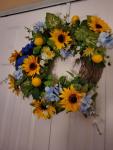 Blue and Yellow Lemon Wreath