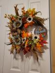 Animal Print and Sunflower Fall Wreath