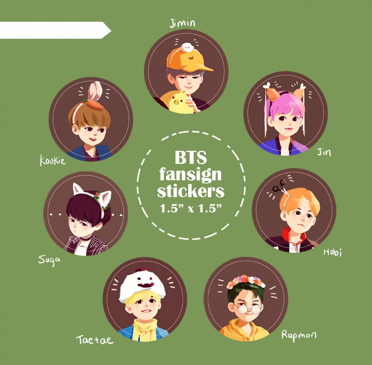 BTS sticker sets - Eventeny