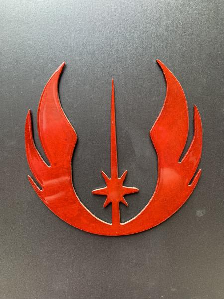 Star Wars Jedi Order Metal Art, Small Red