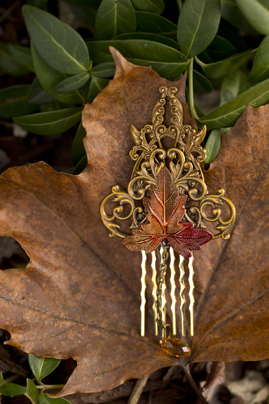 Art Nouveau Leaf Comb picture
