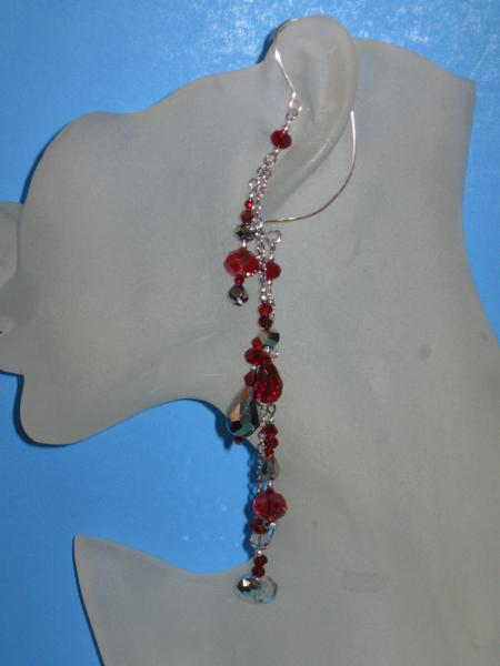 bead ear wrap 10 red picture