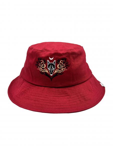 Night Wolf 100% Cotton Embroidered Bucket Hat picture