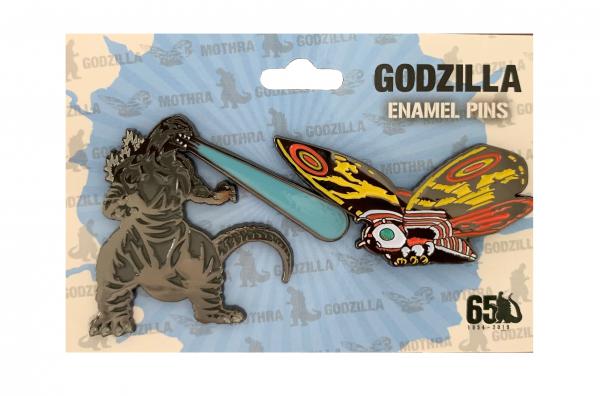 Godzilla Mothra Enamel Pin Set Limited Edition 1000 Pieces