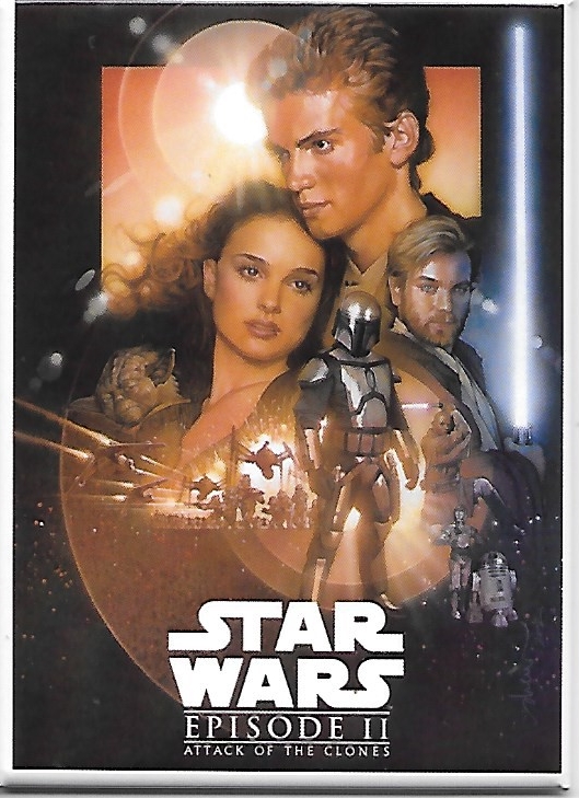 Overblijvend Knorrig Kruis aan Star Wars Episode II Attack of the Clones Movie Poster Image Refrigerator  Magnet - Eventeny