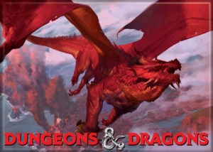 Dungeons & Dragons Red Dragon Flying Fantasy Art Refrigerator Magnet ...