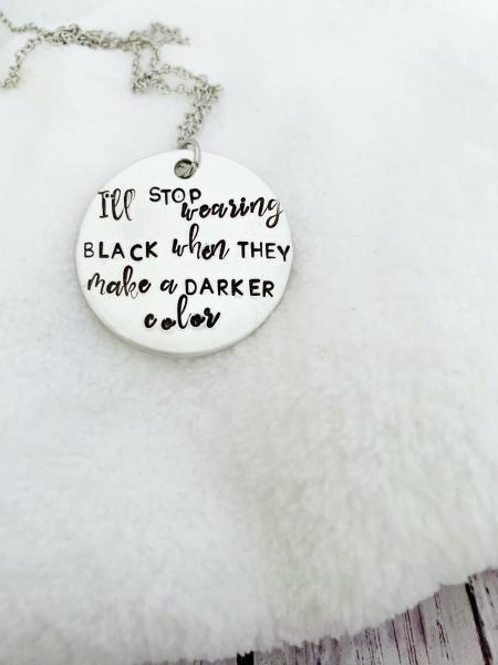Wednesday Addams necklace- I'll stop wearing black picture