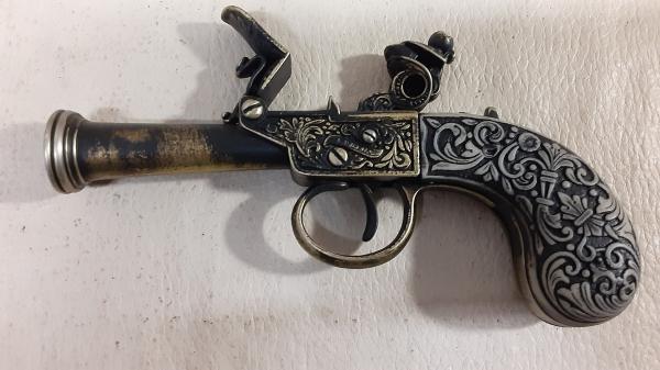 Steampunk 18th Century Aged British Pocket Flintlock picture