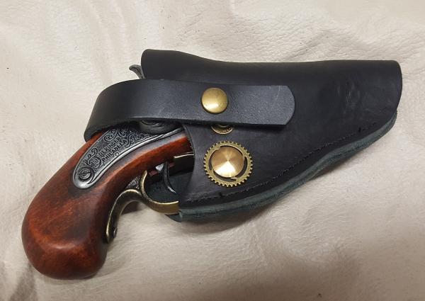 Steampunk 1850 Black Powder Philadelphia Derringer Non Firing Replica w/Holster picture