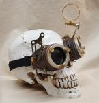 Steampunk Engineer Goggles With Large Magnifying Loupe