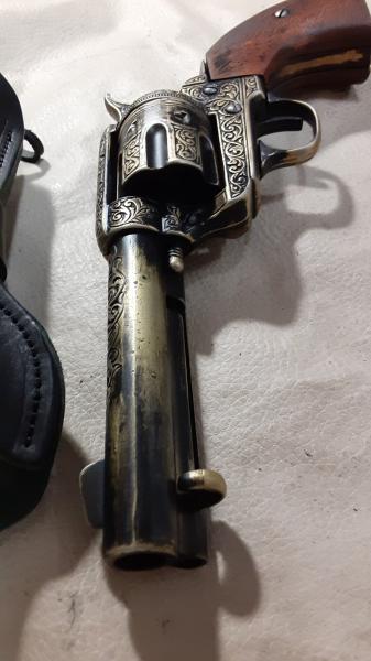 1873 Colt "Peacemaker" Fast Draw Decorative Revolver Non Firing Replica w/Holster picture