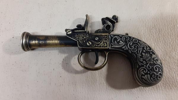 Steampunk 18th Century Aged British Pocket Flintlock picture