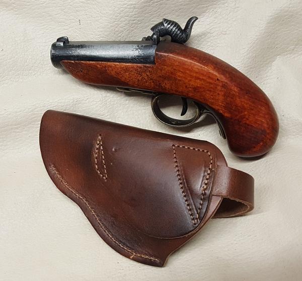 Steampunk 1850 Black Powder Philadelphia Derringer Non Firing Replica w/Holster picture