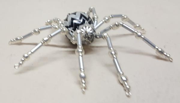 Steampunk/Christmas Crystalline Black/Silver Ice Spider picture