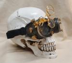 Steampunk Engineer Goggles With Triple Golden Magnifying Loupes
