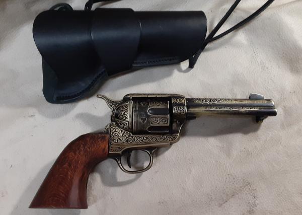 1873 Colt "Peacemaker" Fast Draw Decorative Revolver Non Firing Replica w/Holster picture