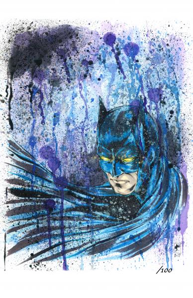 Batman Signed & Numbered Spatter Print picture