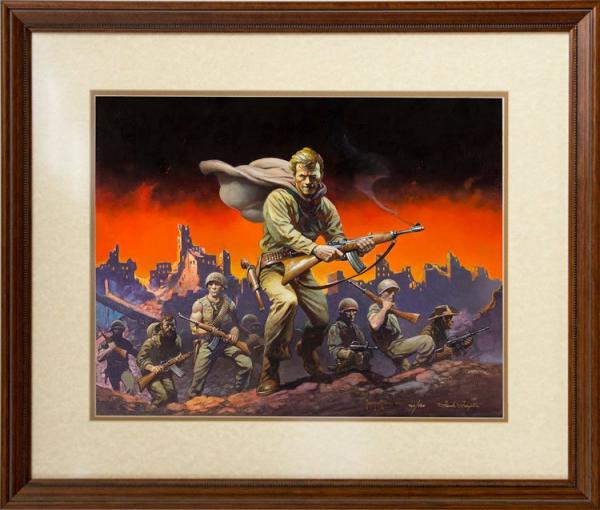 Autographed The Lieutenant lithographic by Frank Frazetta picture