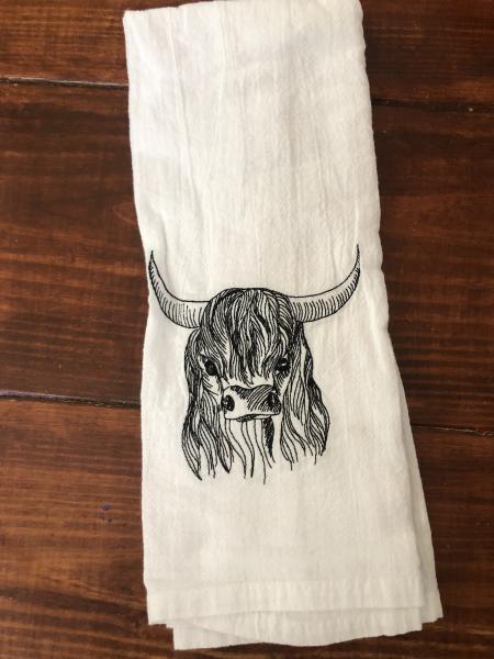 Flour Sack Towel - Cow picture