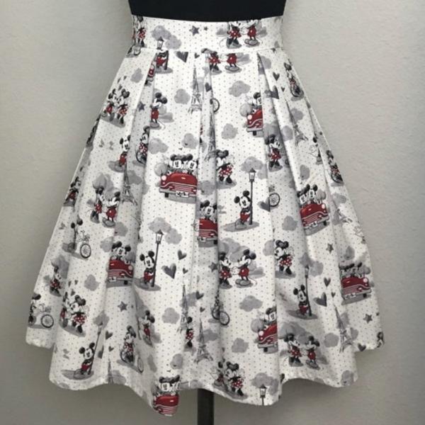 Mickey and Minnie in Paris Skirt with POCKETS picture