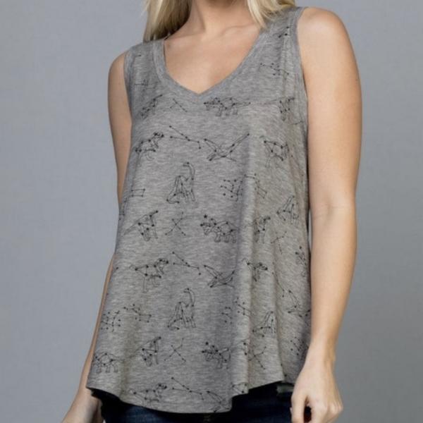 Dino Constellations Super Soft Printed Tank Tunic picture