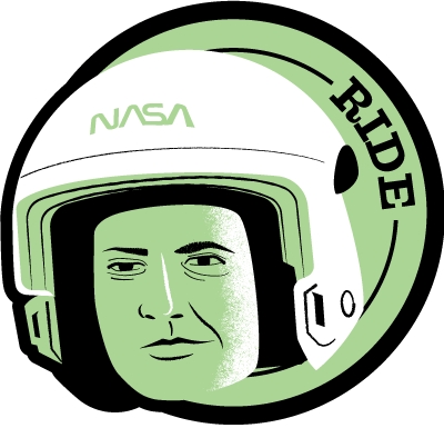 Astronaut of the Month Sally Ride Wood Pin picture