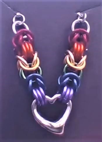 Pride Heart Flag Necklace - other flags available picture