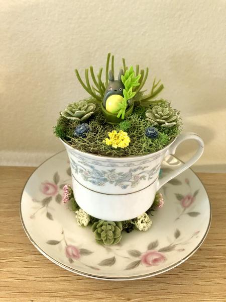 Totoro Tea Cup Terrarium picture