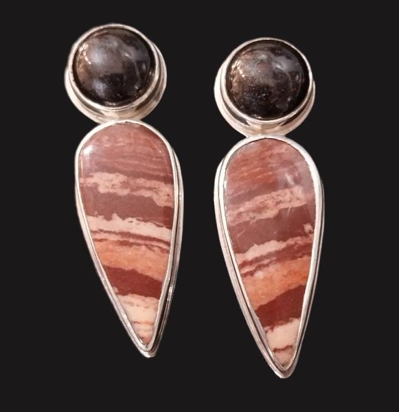 Red Striped Jasper & Black Agate