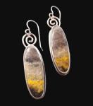 Bumblebee Jasper Spiral Dangles