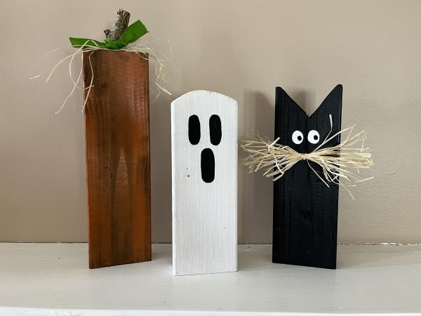 Rustic Halloween Block Decor