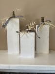 Rustic White Block Pumpkins