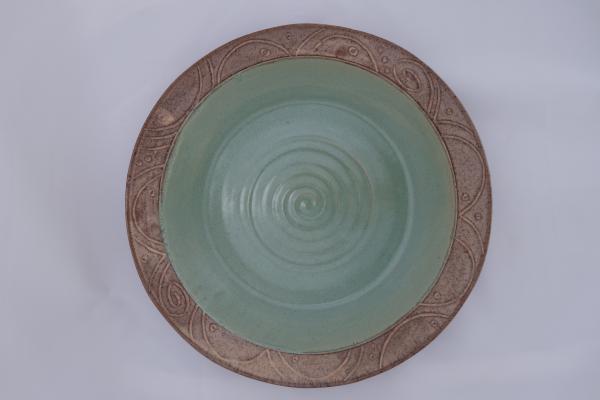 extra large green/tan platter picture