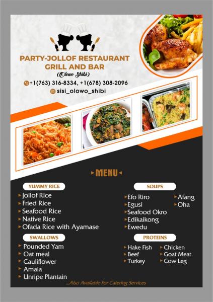 Party jollof restaurant grill and bar