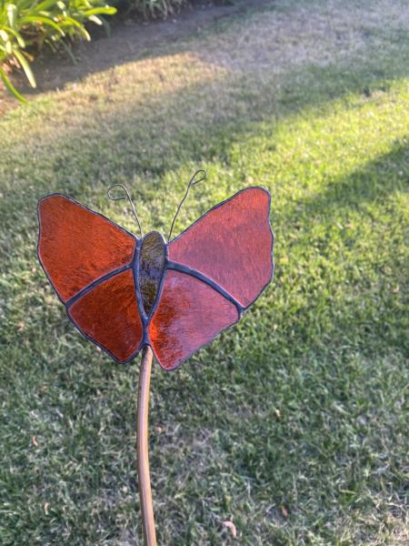 Stained Glass Butterfly Garden Stake picture