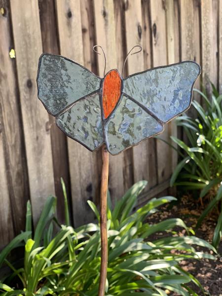 Stained Glass Butterfly Garden Stake picture