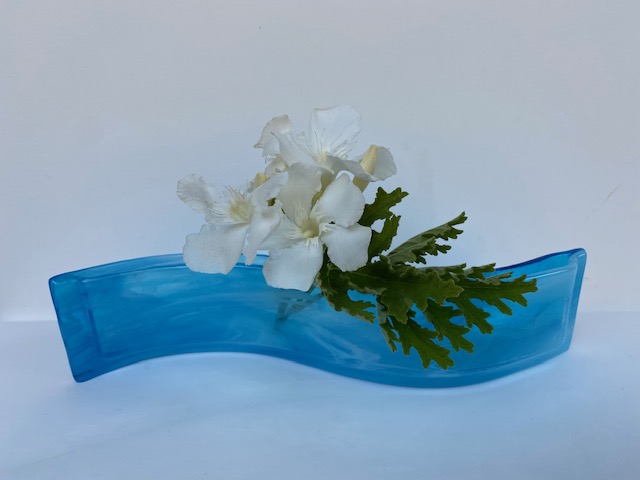 Ocean-Blue  Long  Bud Vase