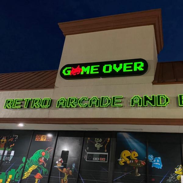 Game Over Retro Arcade Bar