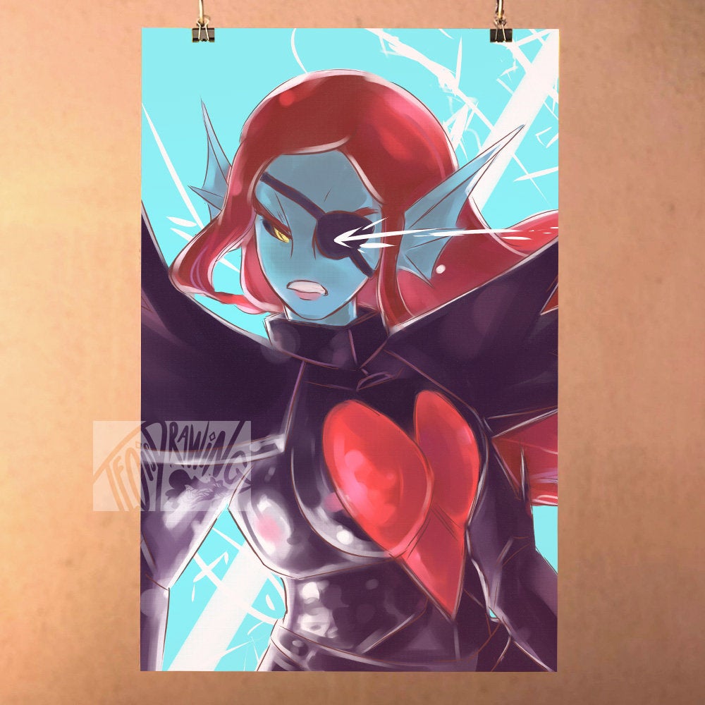Undyne The Undying Undertale Print Poster Eventeny