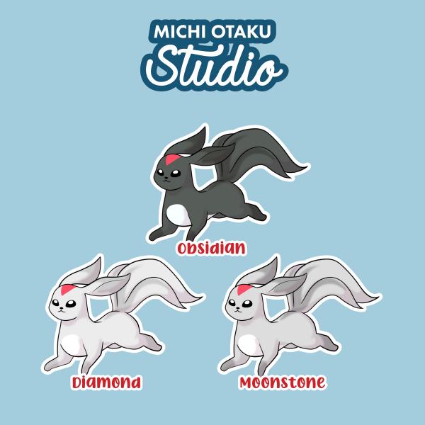 3 Ffxiv Carbuncle Family 2 Die Cut Homemade Stickers Clearance Eventeny