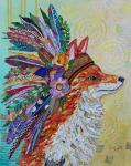 Tribal Fox Note Card