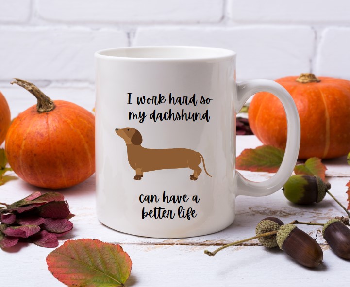 Dachshund ceramic mug