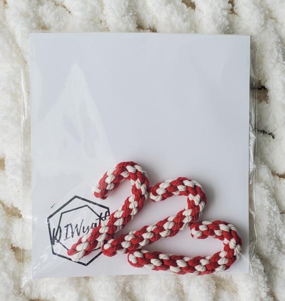 Mini Macrame Candy Cane Ornaments picture