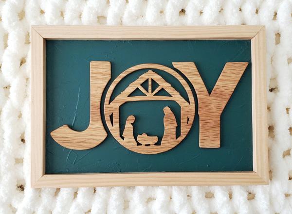 JOY Nativity Scene Art